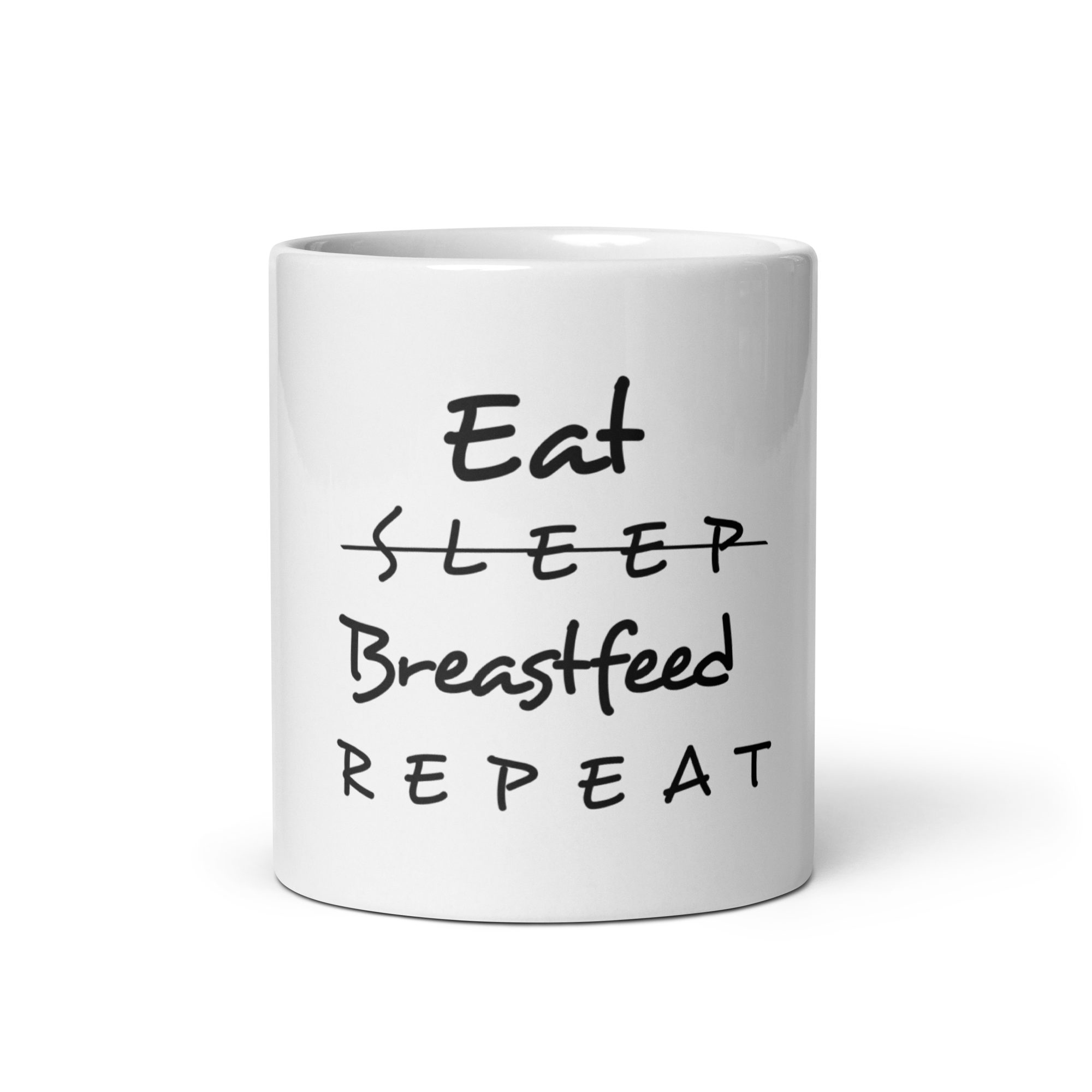 Eat Sleep Breastfeed Repeat White Mug
