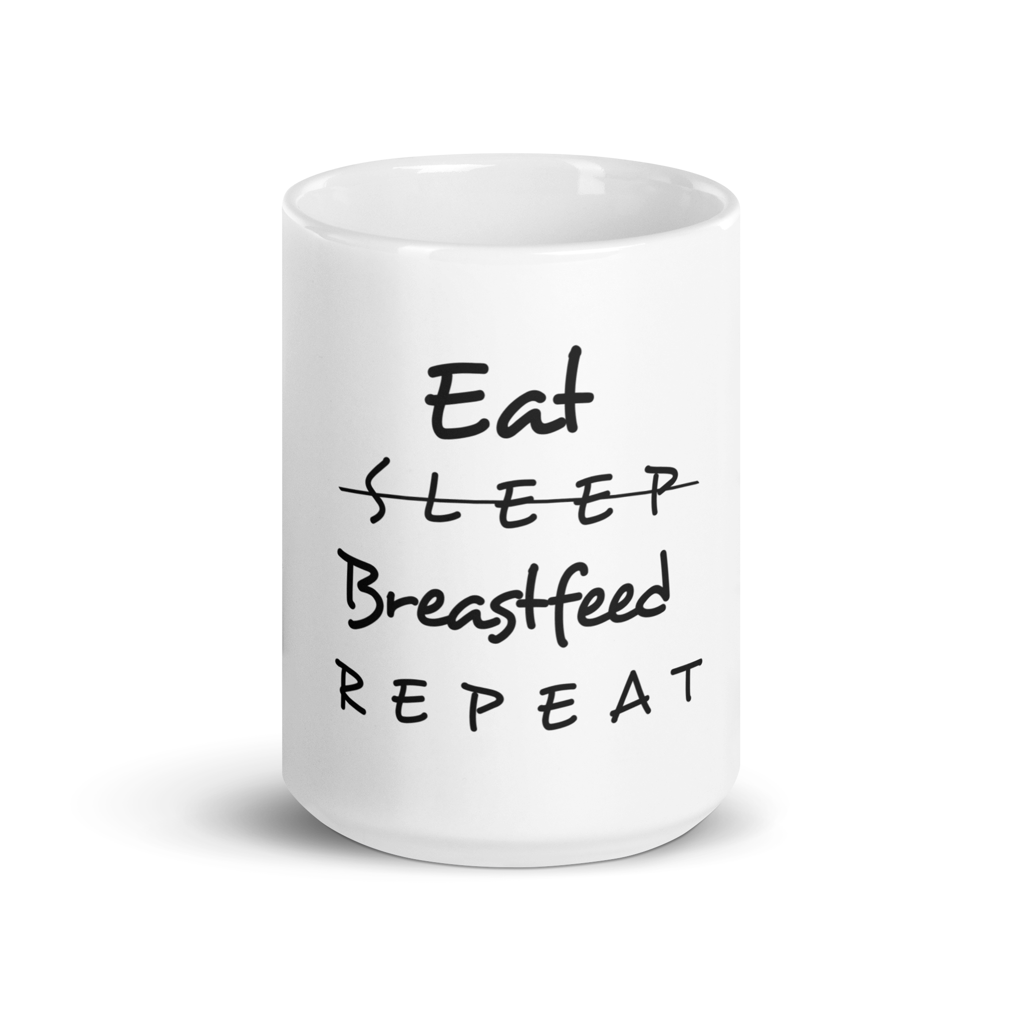 Eat Sleep Breastfeed Repeat White Mug