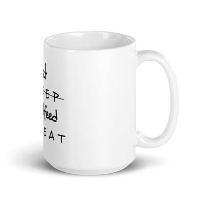 Eat Sleep Breastfeed Repeat White Mug